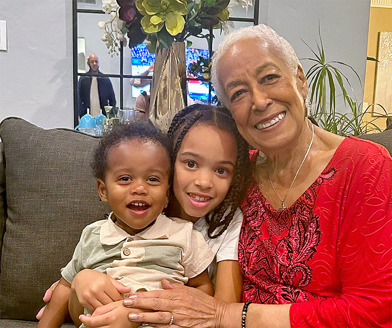 Audrey and her grandchildren