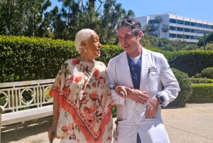 Pancreas cancer patient, Audrey Brooks with Dr. Anton Bilchik