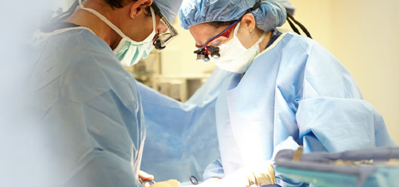 two surgeons in an operating room
