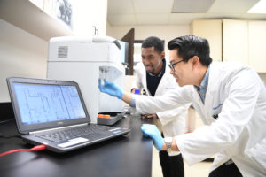 Researchers performing research