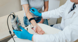 Patient partaking in EMG