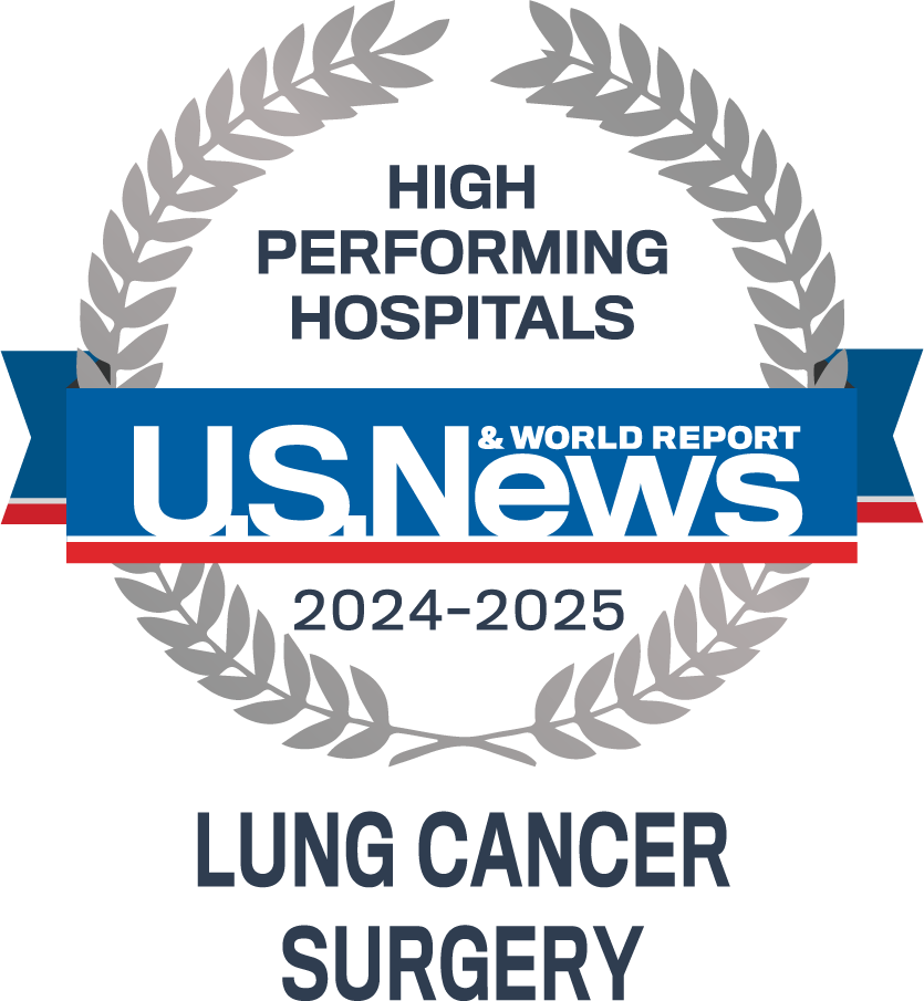 US News - High Performing Hospitals - Lung Cancer Surgery 2024-2025