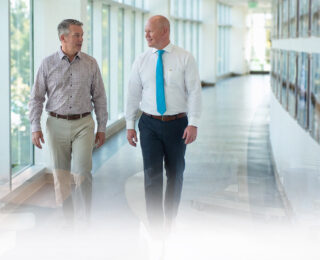 Walking in the hallway - Saint John's Health Center