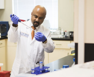 Translational Neurosciences department researcher working in the lab