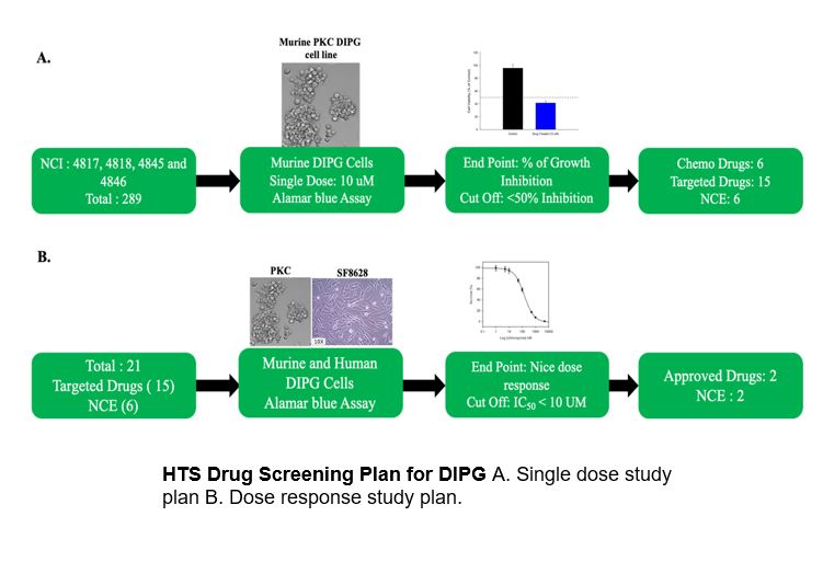 HTS Drug Screening plan for DIPG