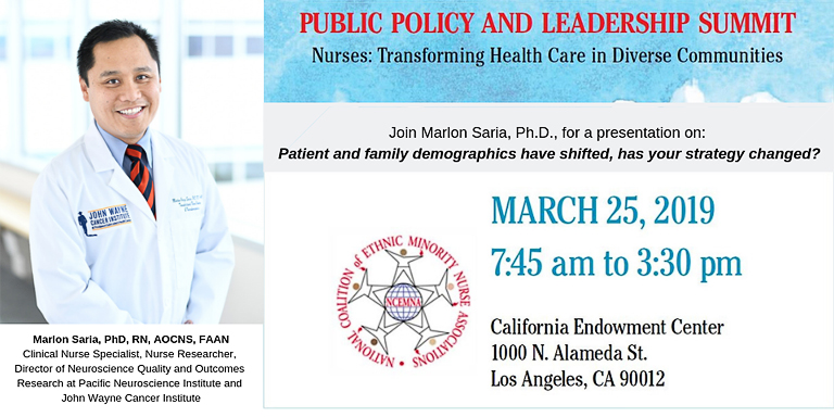 Marlon Saria - Speaking Engagement - Patient and Family Demographics