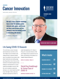 Cancer innovation summer 2020 newsletter