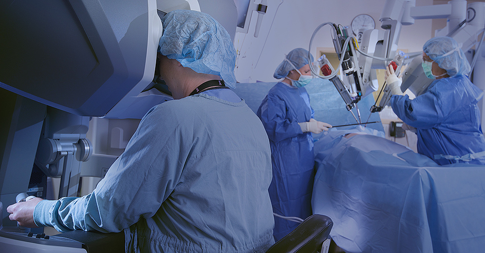 da Vinci robotic system for lung surgery