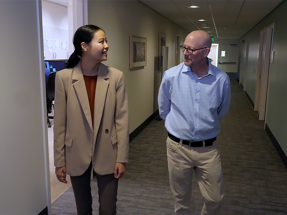 April Vassantachart, MD, and Robert Wollman MD, Radiation Oncologists at Saint John's Health Center