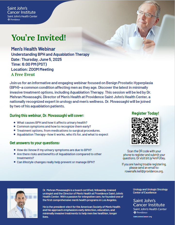 Mens Health Webinar - June 6th, 2025 at 6:00PM