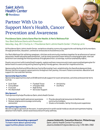 PSJHC's Game Plan - Men's Wellness Fair - Saint John's Health Center